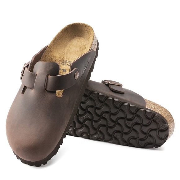 Birkenstock Shoes - EUC Birkenstock Boston Habana Brown Oiled Leather Slip-On Clogs EU40 Women 9/9.5